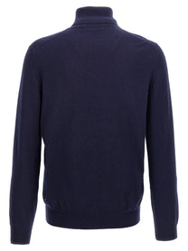 Brunello Cucinelli Cashmere Turtleneck Sweater Blue