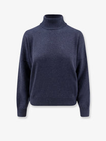 Brunello Cucinelli Women's Cashmere Turtleneck Blue