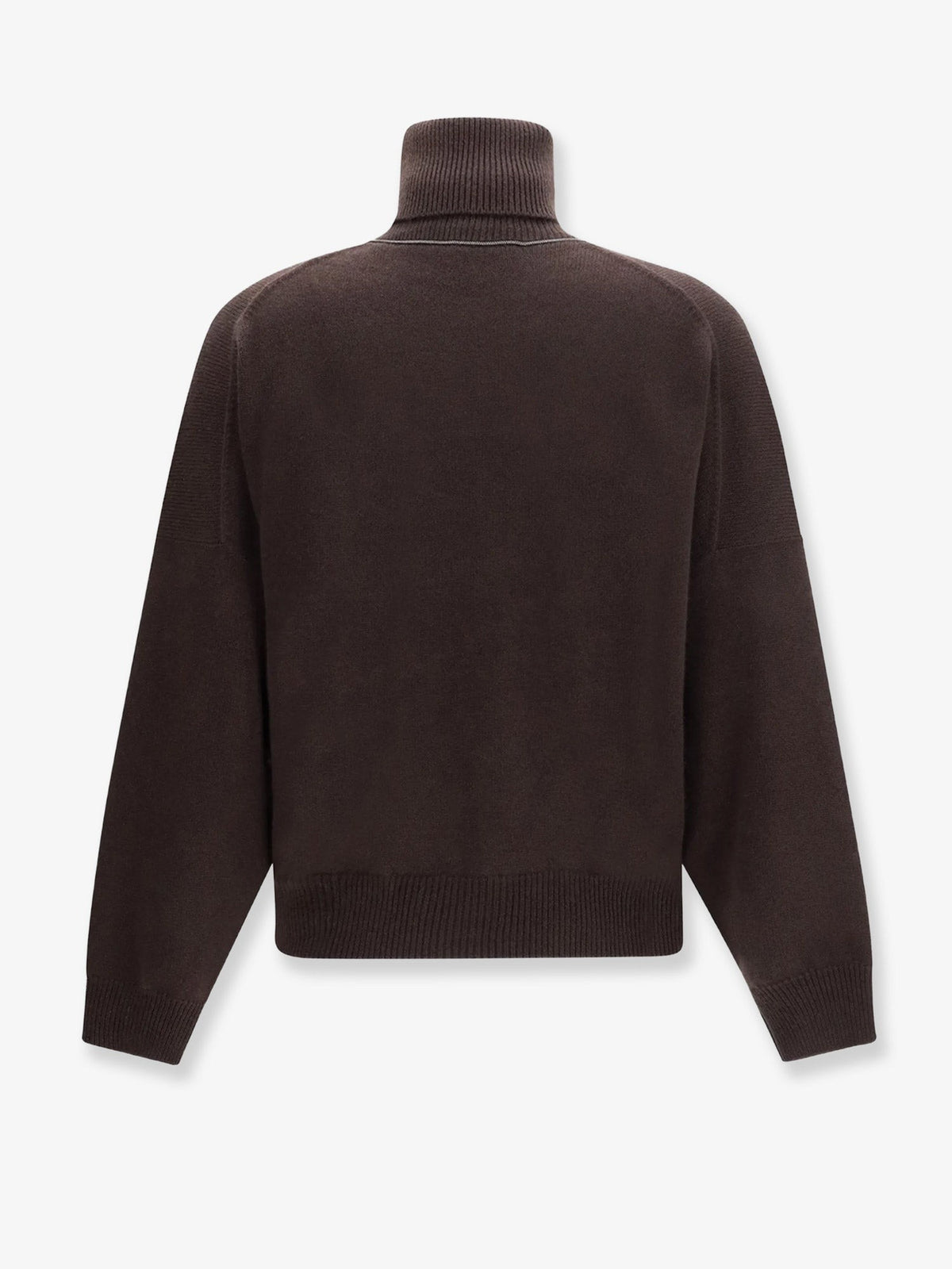Brunello Cucinelli Women's Cashmere Turtleneck Brown, view 2