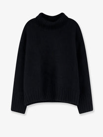 Soft Goat Women's Cashmere Turtleneck Black