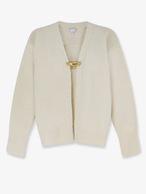 Bottega Veneta Women's Wool and Silk Cardigan Parchment