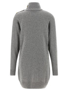 Balmain Cashmere Wool Dress Grey, view 2