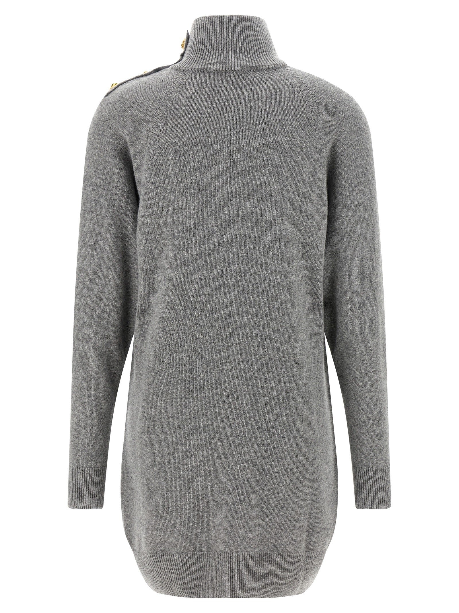 Balmain Cashmere Wool Dress Grey