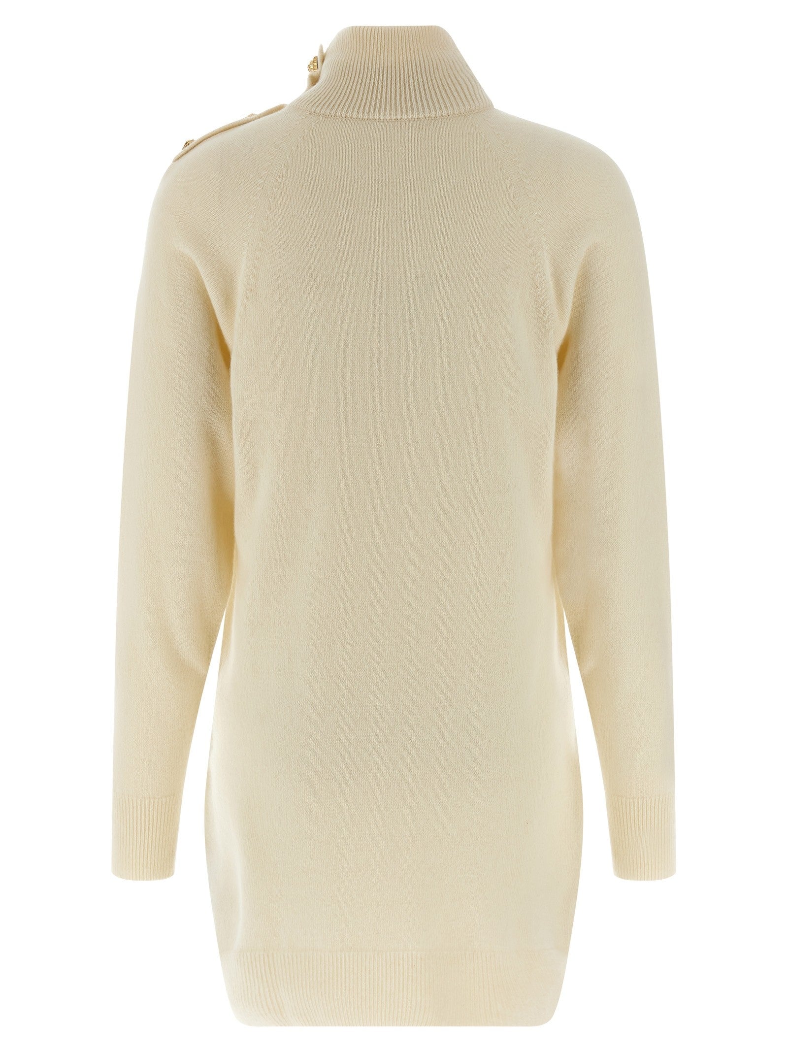 Balmain Cashmere Wool Dress Beige