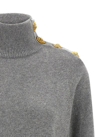 Balmain Cashmere Wool Dress Grey