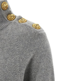 Balmain Cashmere Wool Dress Grey