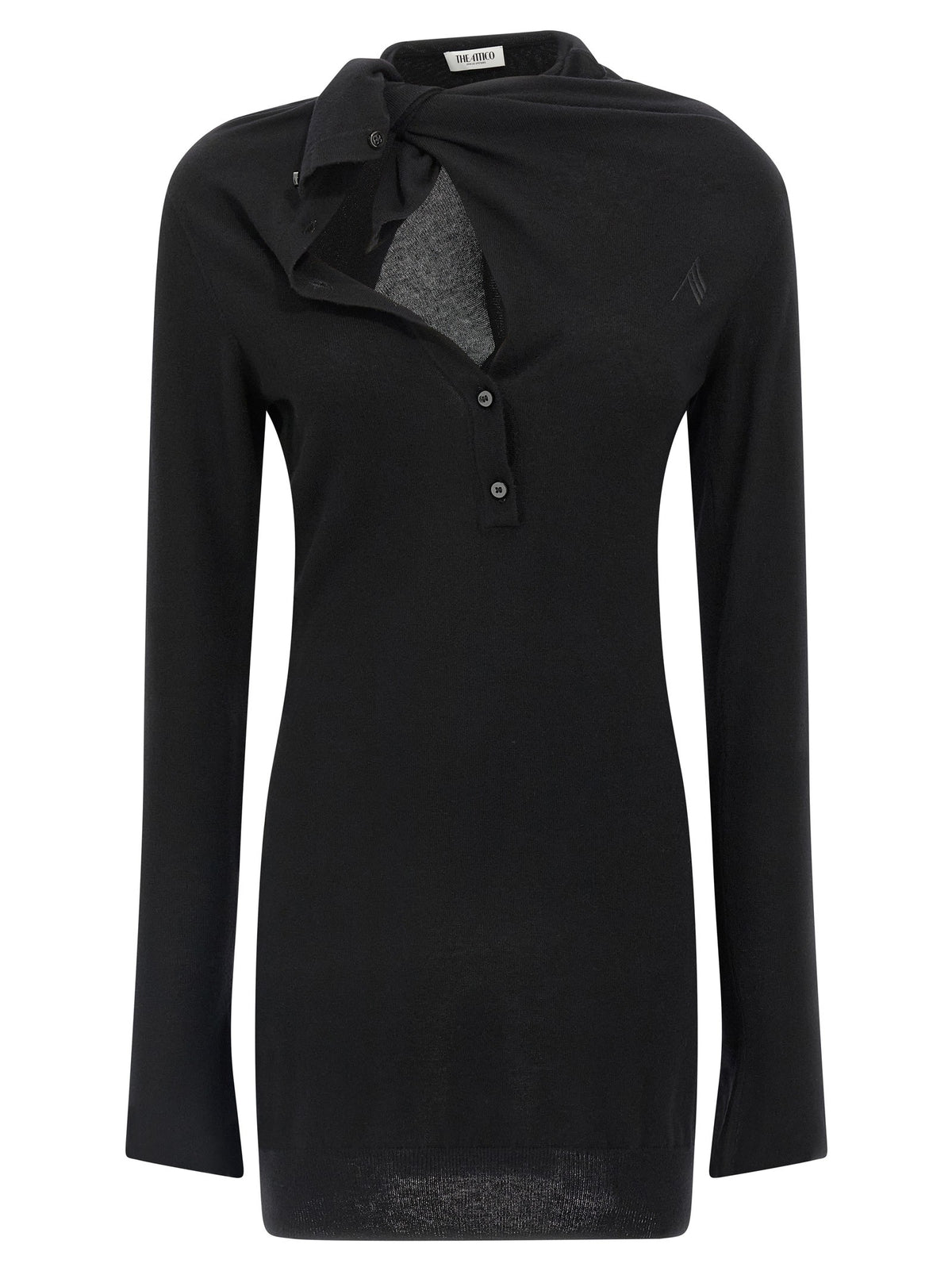 The Attico Cashmere Wool Dress Black