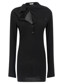 The Attico Cashmere Wool Dress Black