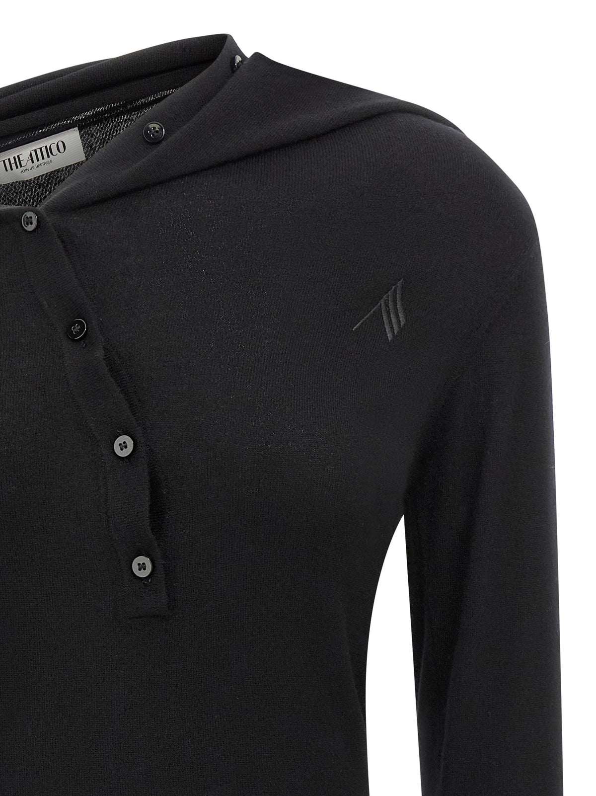The Attico Cashmere Wool Dress Black