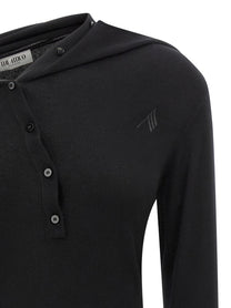 The Attico Cashmere Wool Dress Black