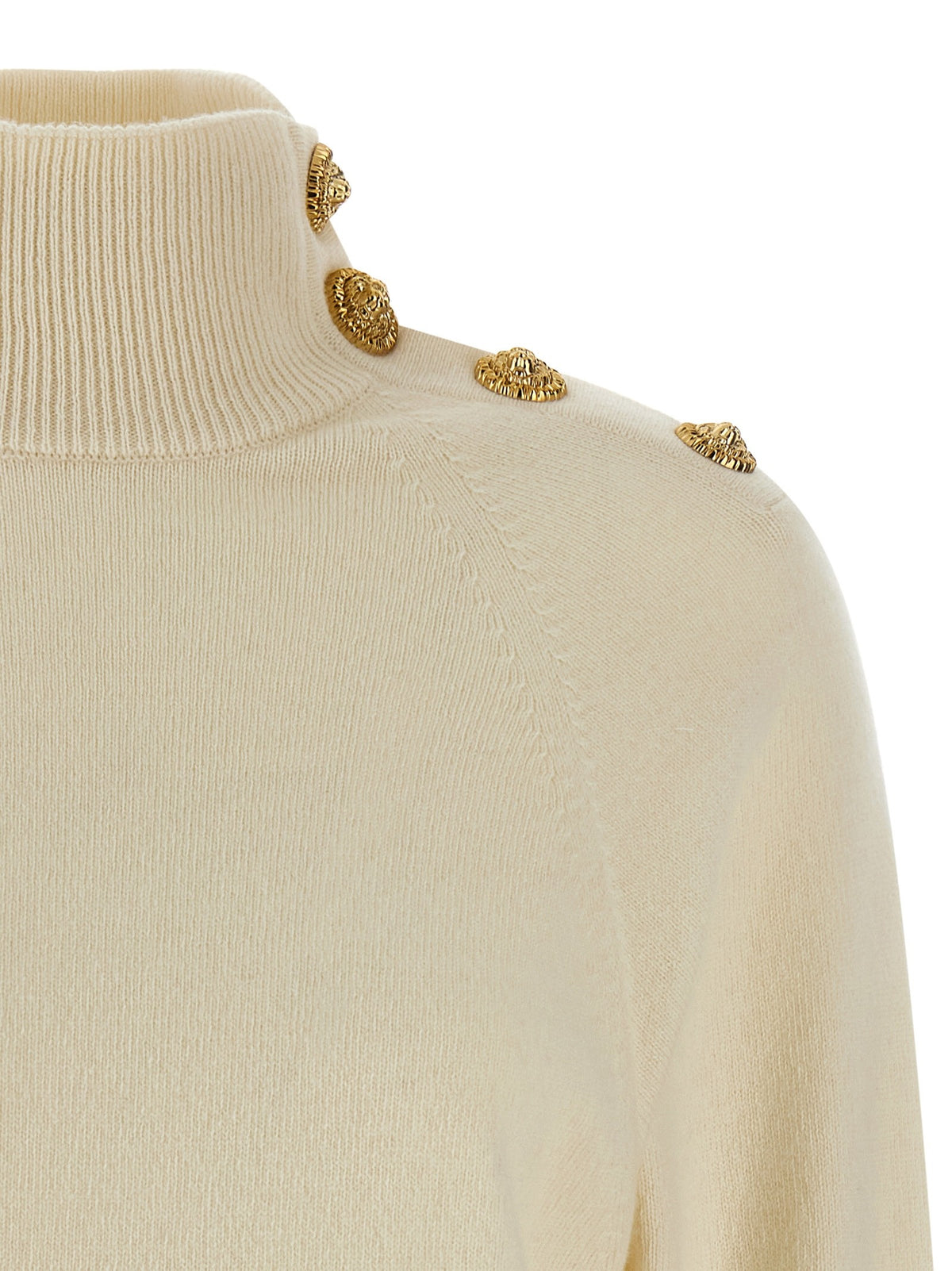 Balmain Cashmere Wool Dress Beige, view 3