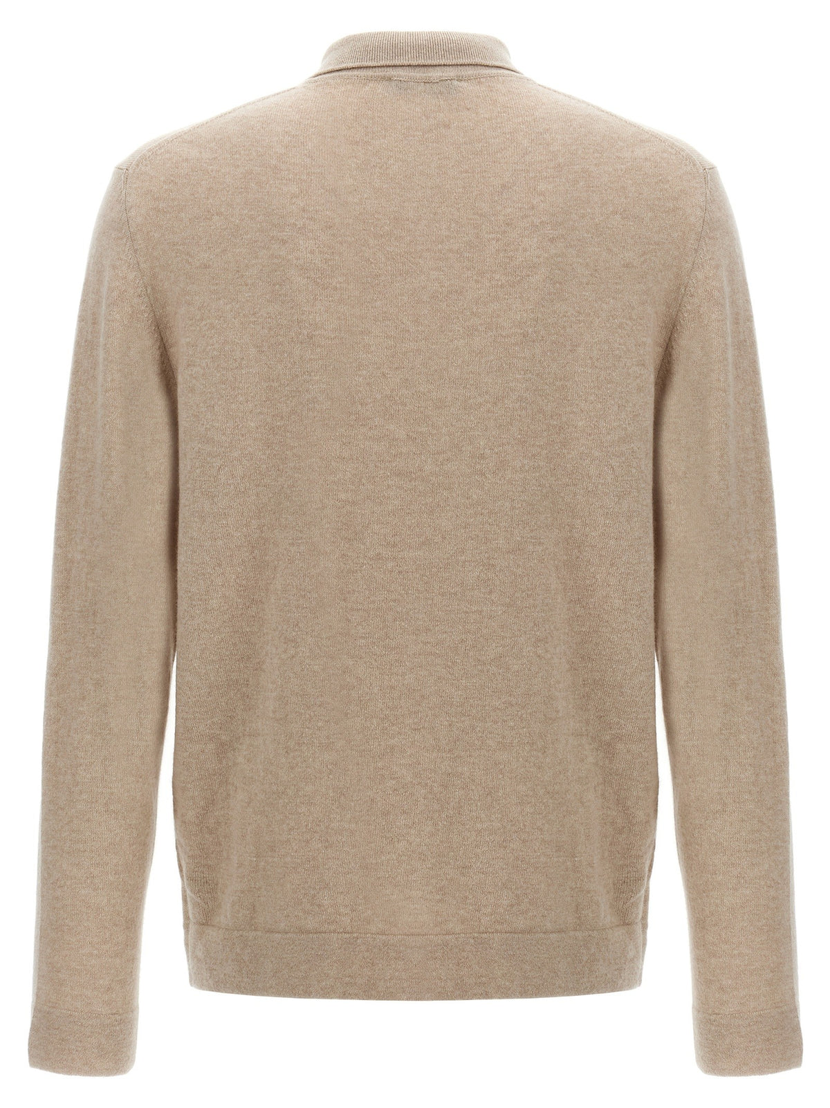 Zanone Cashmere Wool Polo Shirt Beige