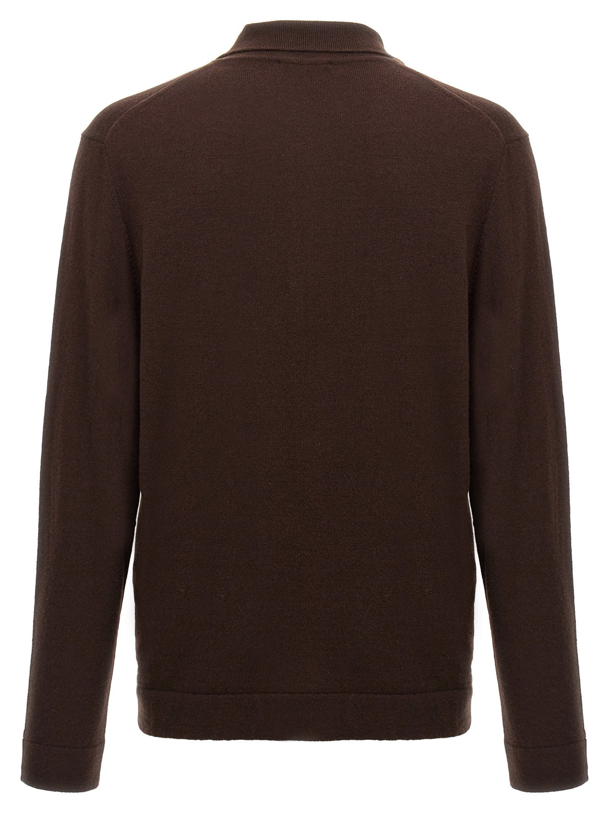 Zanone Cashmere Wool Polo Shirt Brown