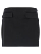 Ferragamo Cashmere Wool Skirt Black