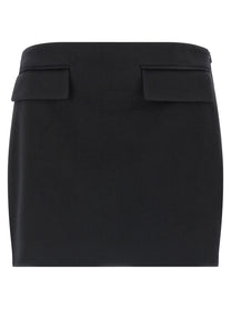 Ferragamo Cashmere Wool Skirt Black