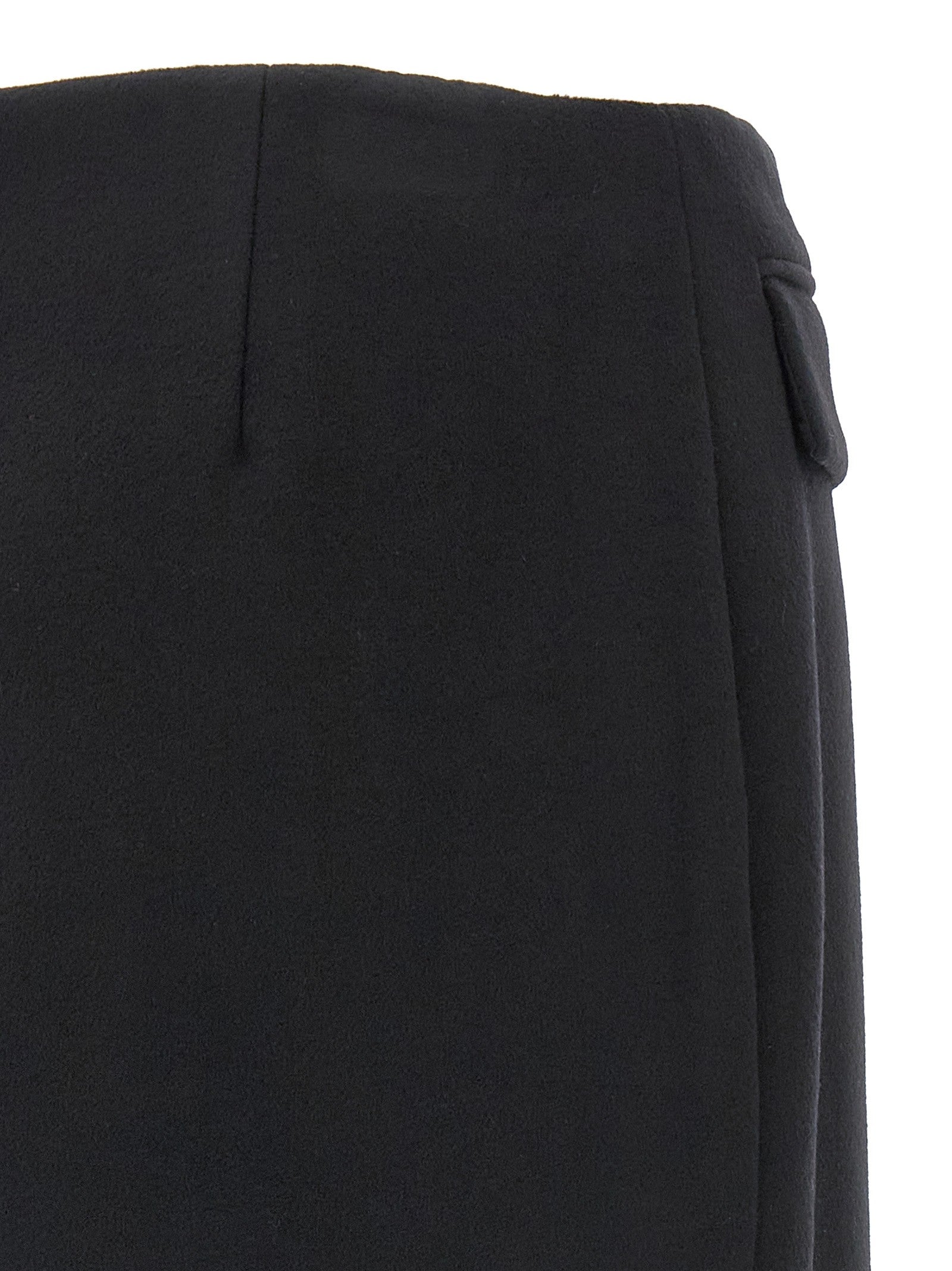 Ferragamo Cashmere Wool Skirt Black
