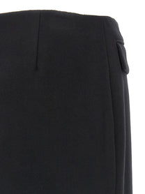 Ferragamo Cashmere Wool Skirt Black