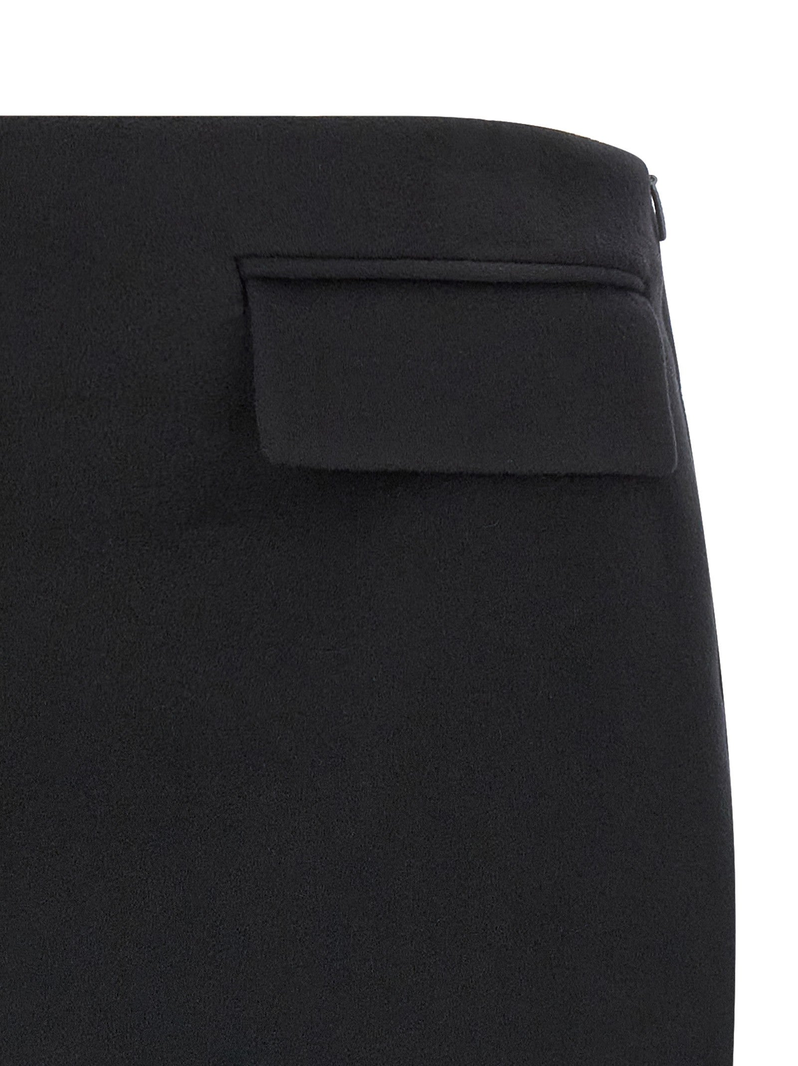 Ferragamo Cashmere Wool Skirt Black