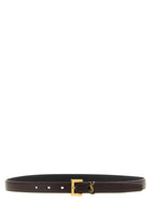 Saint Laurent Cassandre Belt Brown