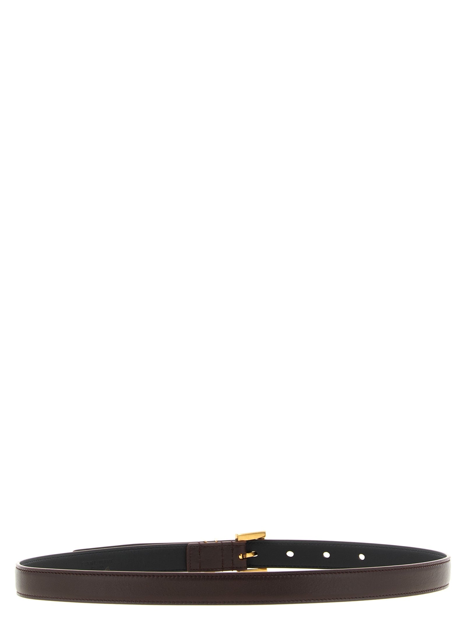 Saint Laurent Cassandre Belt Brown