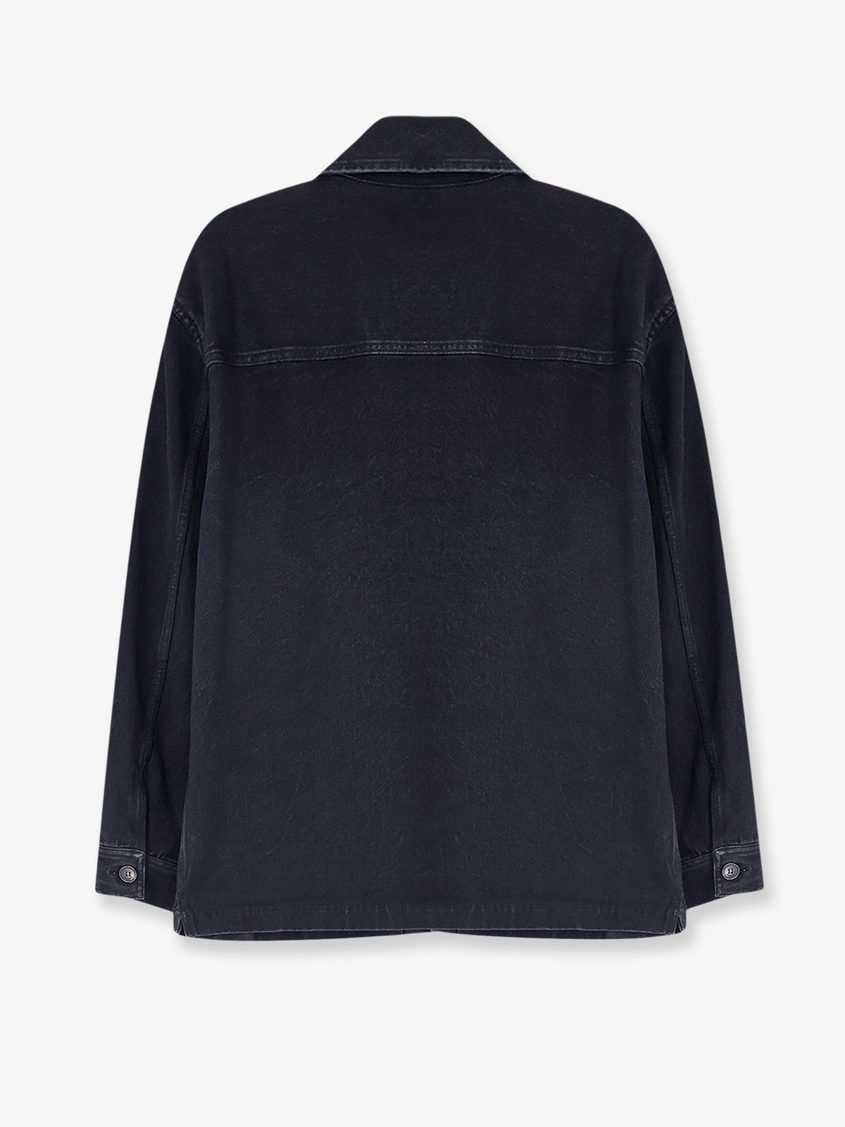 Saint Laurent Men's Cassandre Black Denim Overshirt Black, view 2