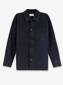 Saint Laurent Men's Cassandre Overshirt Black