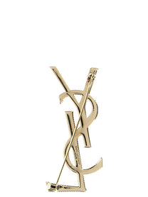 Saint Laurent Cassandre Brooch Gold, view 2