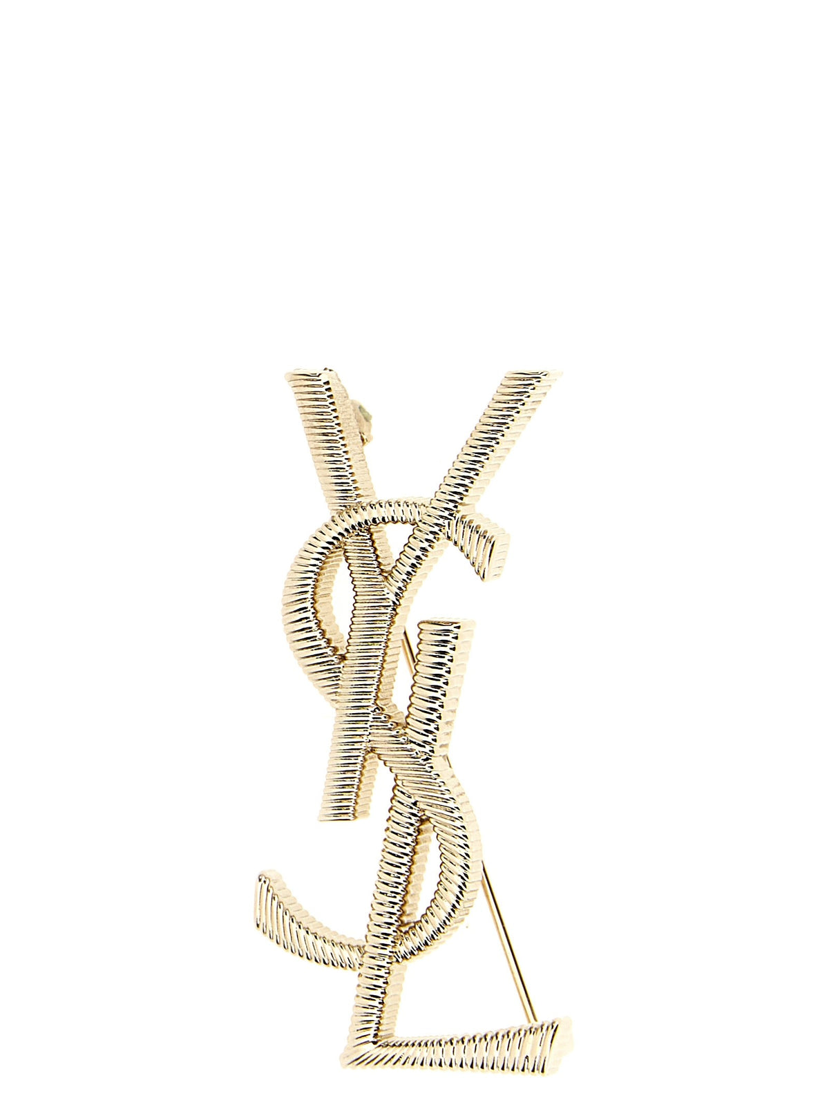 Saint Laurent Cassandre Brooch Gold