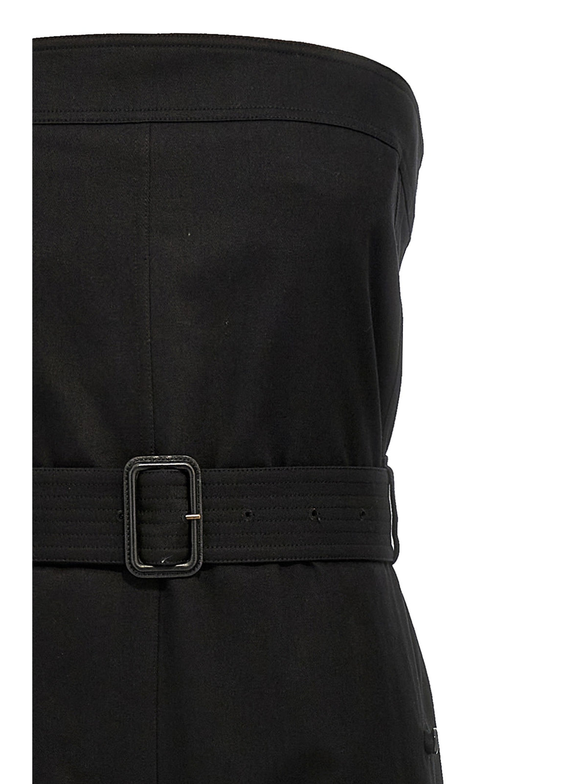 Saint Laurent Cassandre Bustier Jumpsuit Black, view 3