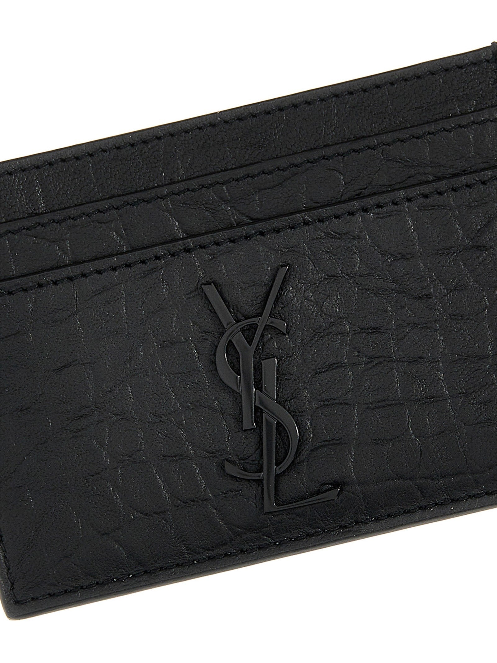 Saint Laurent Cassandre Card Holder Black