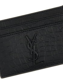 Saint Laurent Cassandre Card Holder Black