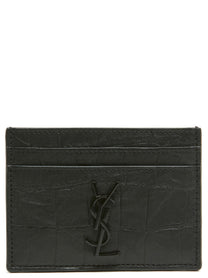 Saint Laurent Cassandre Card Holder Black