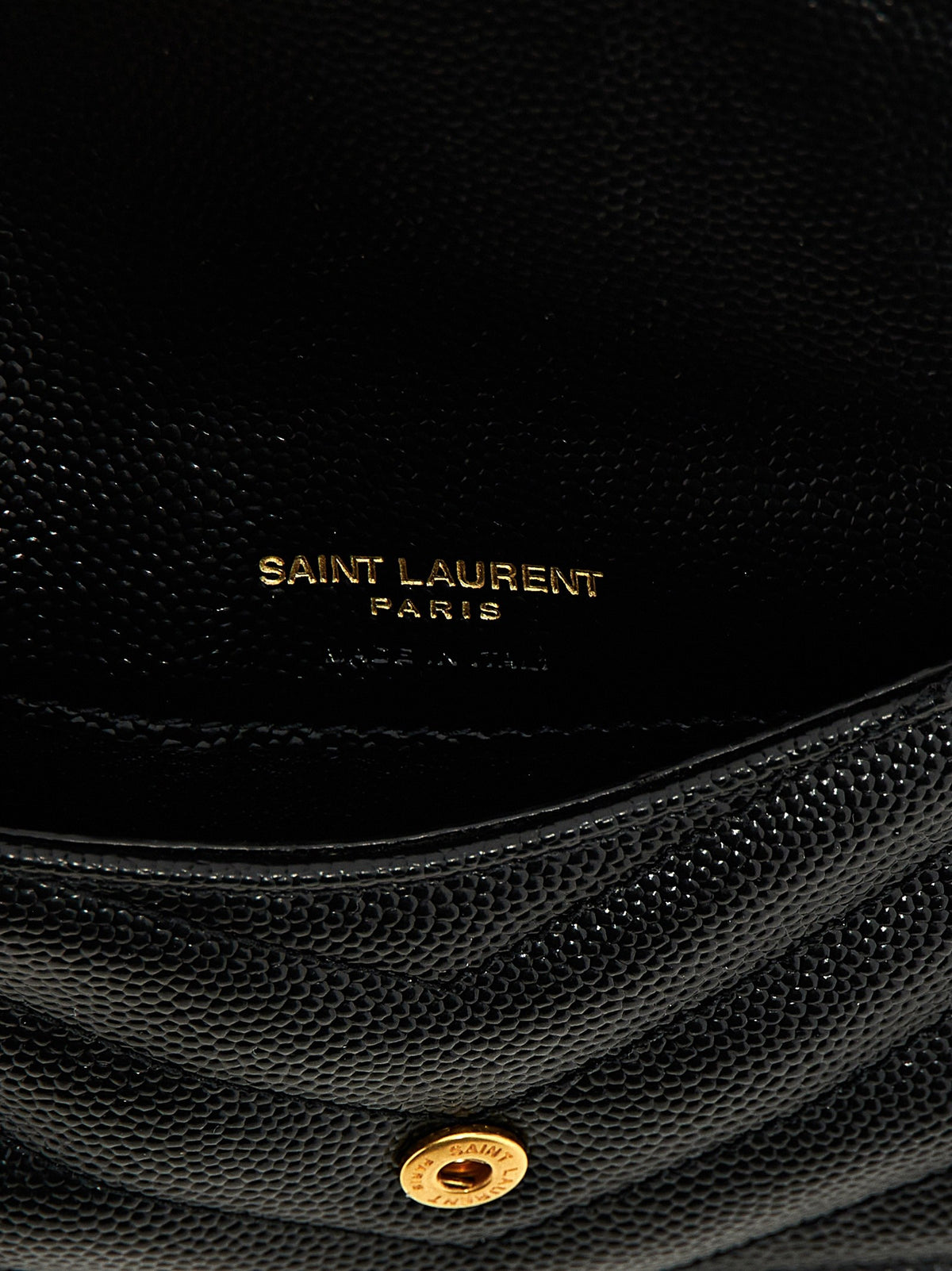 Saint Laurent Cassandre Card Holder Black, view 3