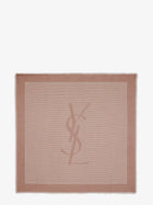 Saint Laurent Women's Cassandre Cashmere and Silk Scarf Brown