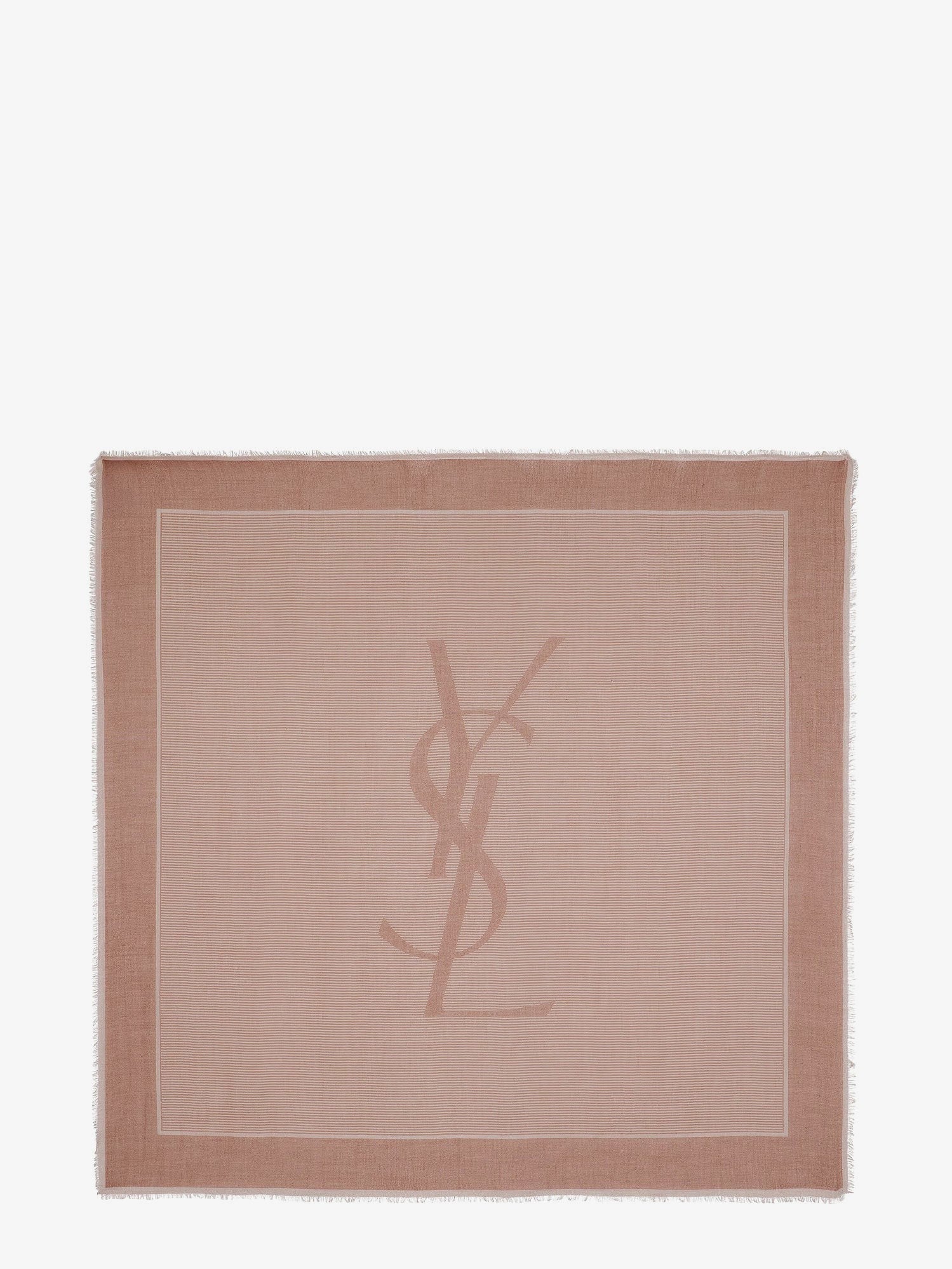 Saint Laurent Women's Cassandre Cashmere and Silk Foulard Brown