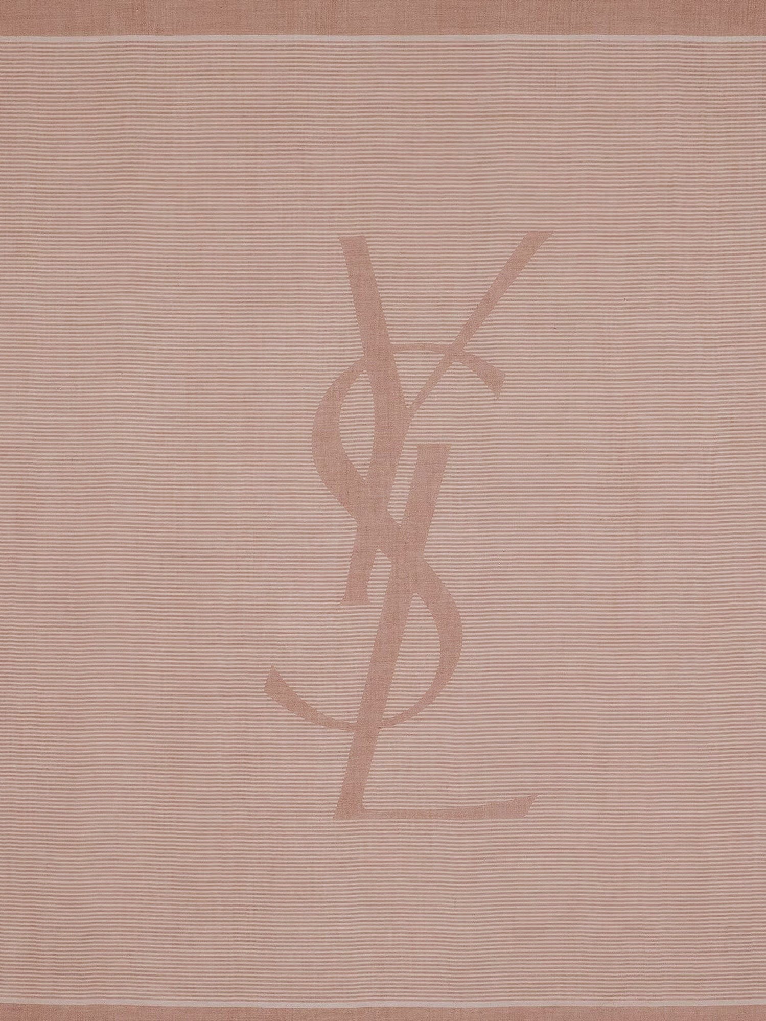 Saint Laurent Women's Cassandre Cashmere and Silk Foulard Brown