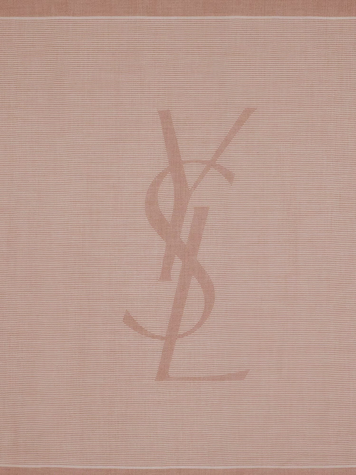 Saint Laurent Women's Cassandre Cashmere and Silk Scarf Brown, view 2