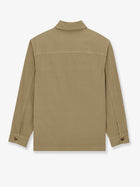 Saint Laurent Men's Cassandre Certified Cotton Overshirt Beige, view 4