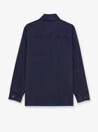 Saint Laurent Men's Cassandre Certified Cotton Overshirt Blue, view 4