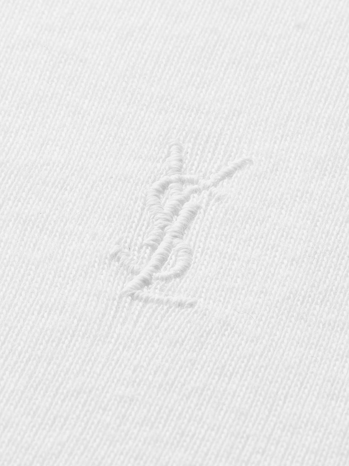 Saint Laurent Men's Cassandre Certified Cotton Shirt White, view 3