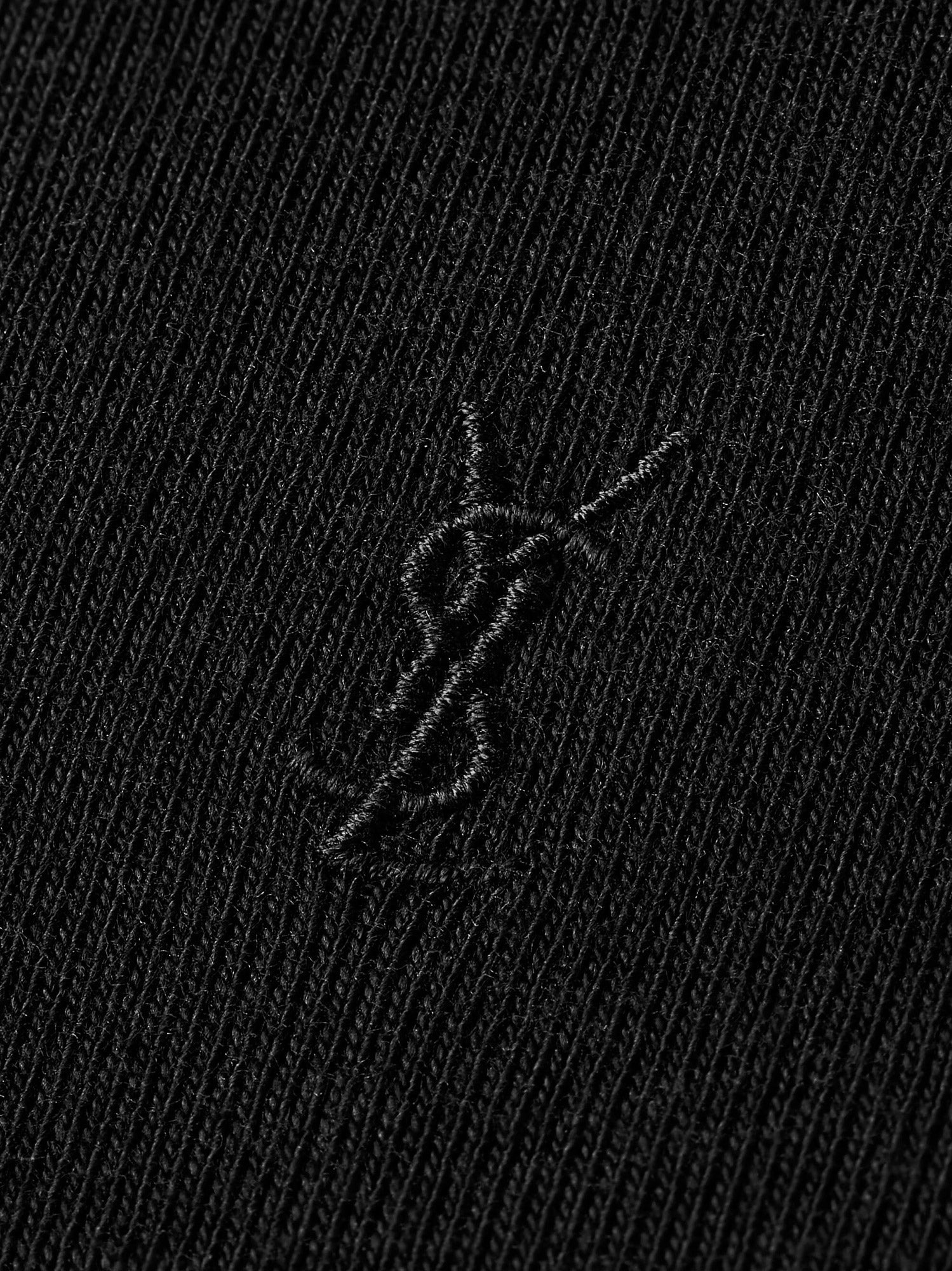 Saint Laurent Men's Cassandre Certified Cotton Shirt Black