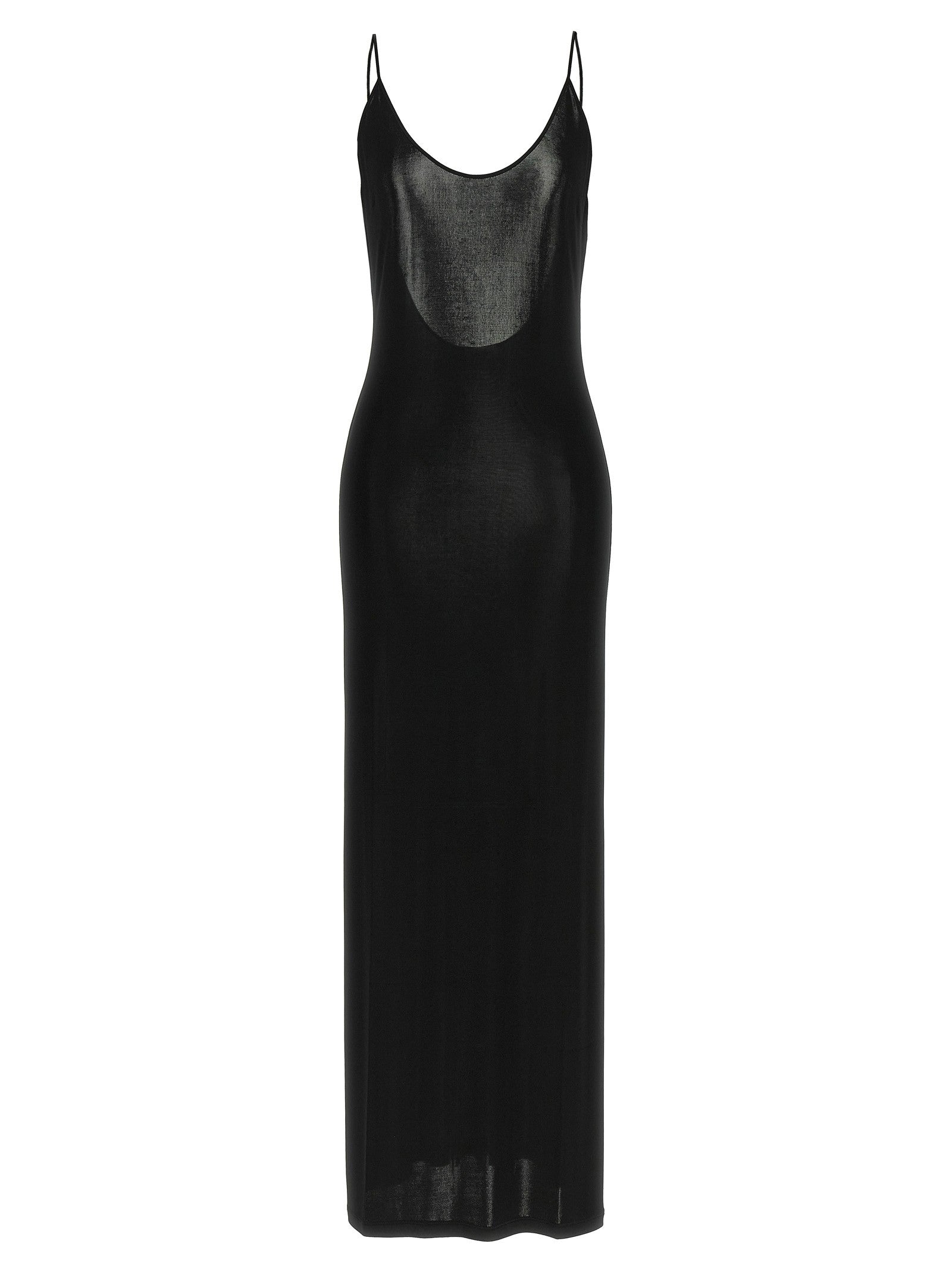 Saint Laurent Cassandre Chain Dress Black