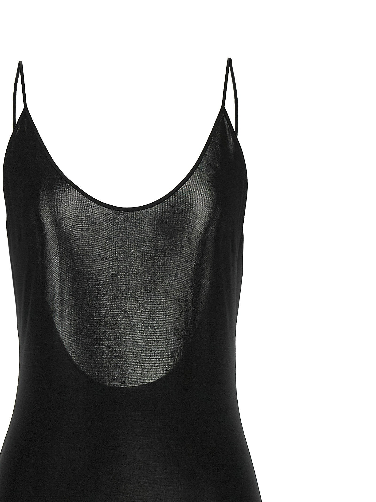 Saint Laurent Cassandre Chain Dress Black