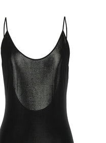 Saint Laurent Cassandre Chain Dress Black