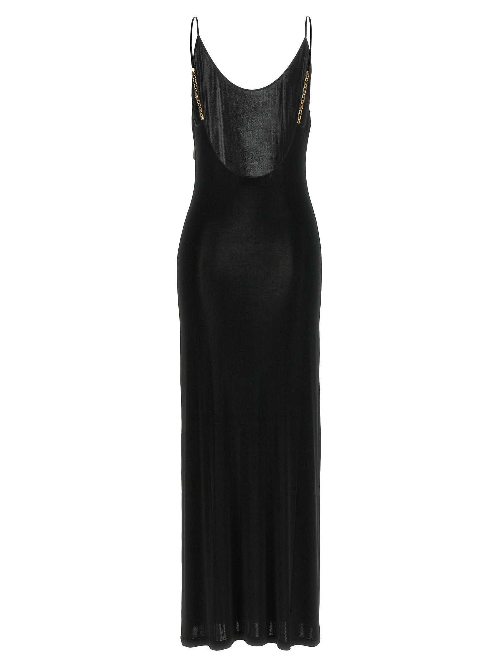 Saint Laurent Cassandre Chain Dress Black