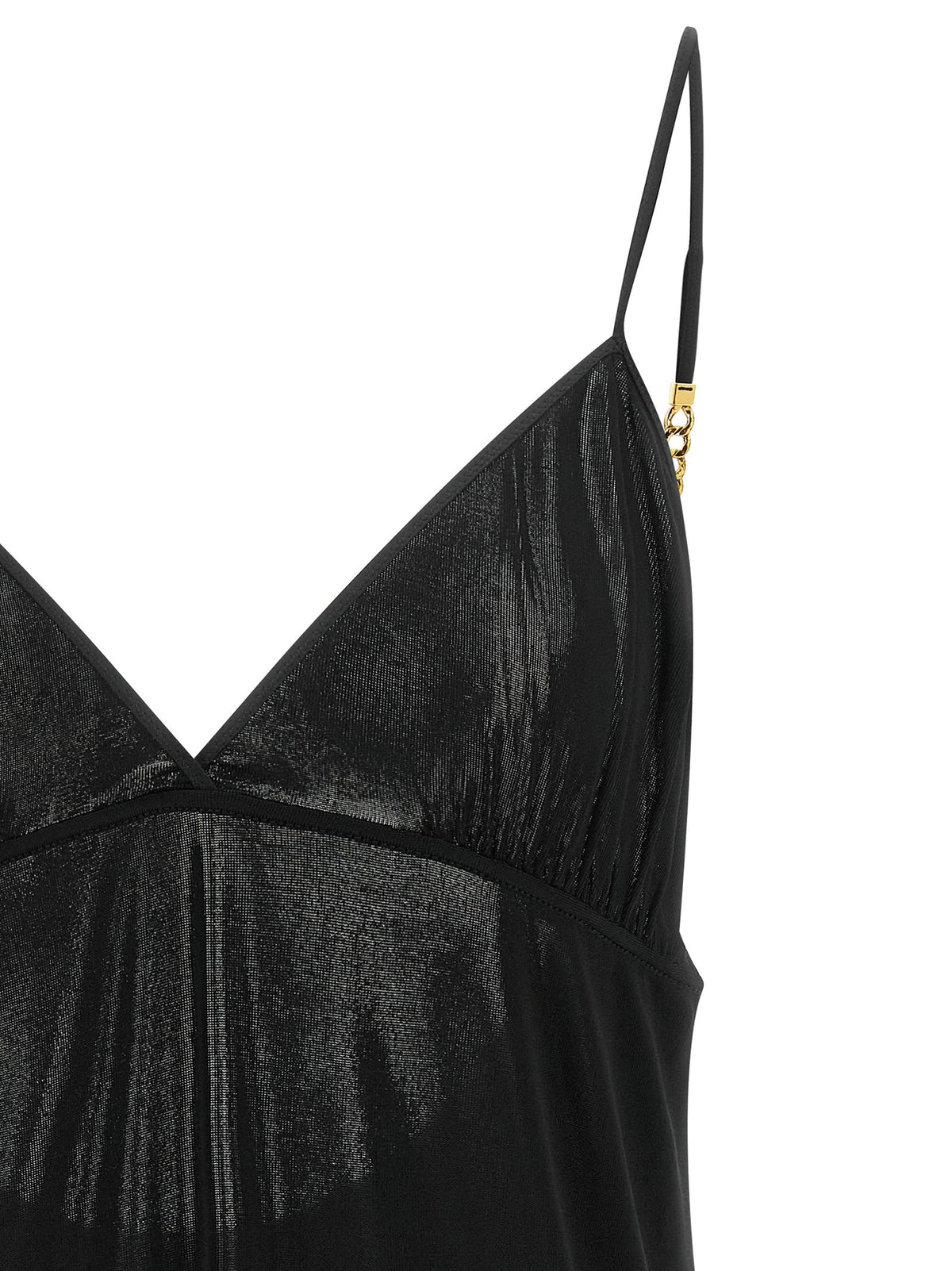 Saint Laurent Cassandre Chain Top Black, view 3