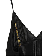 Saint Laurent Cassandre Chain Top Black, view 4