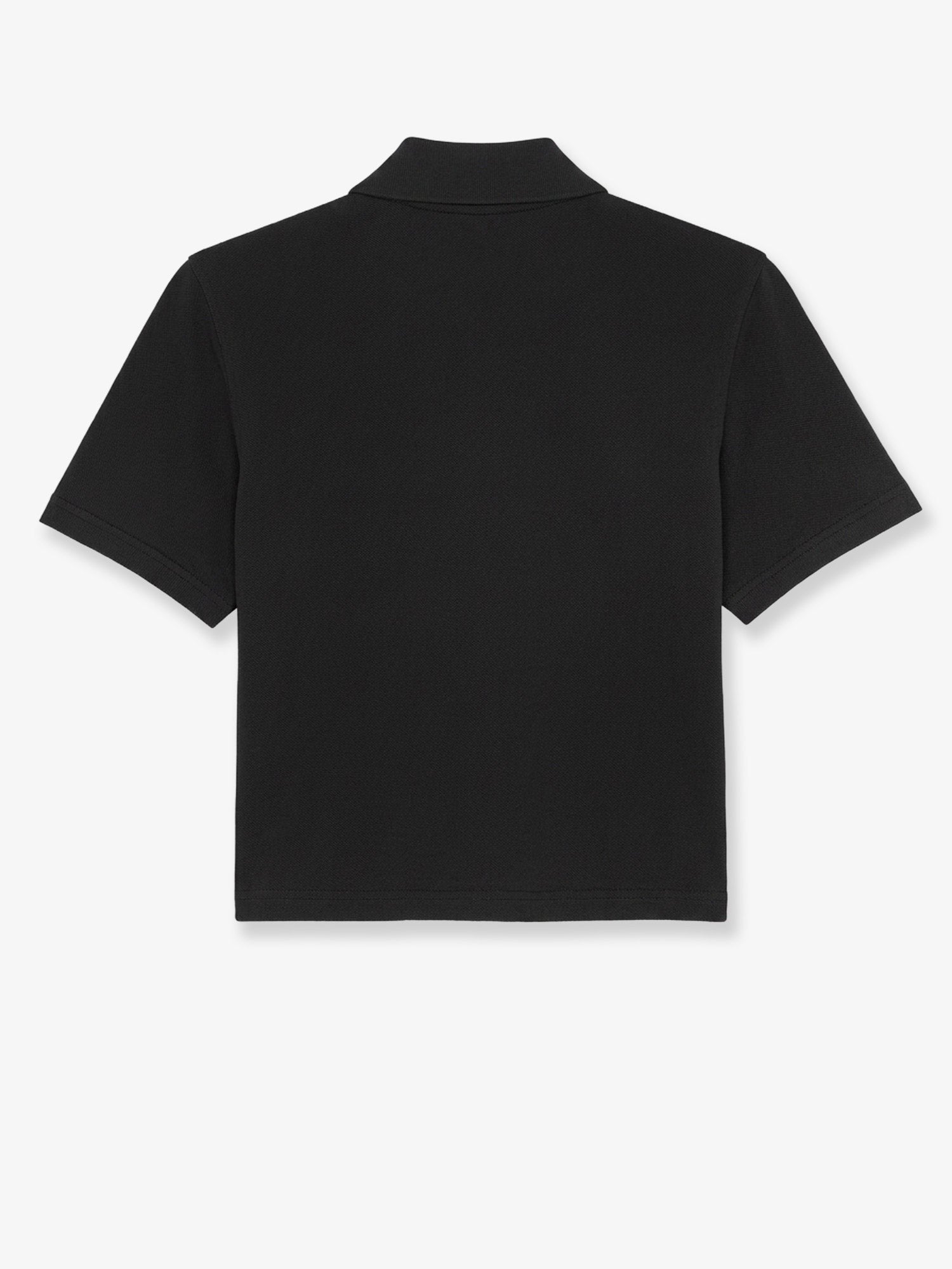 Saint Laurent Women's Cassandre Cotton Piqué Cotton Polo Shirt Black