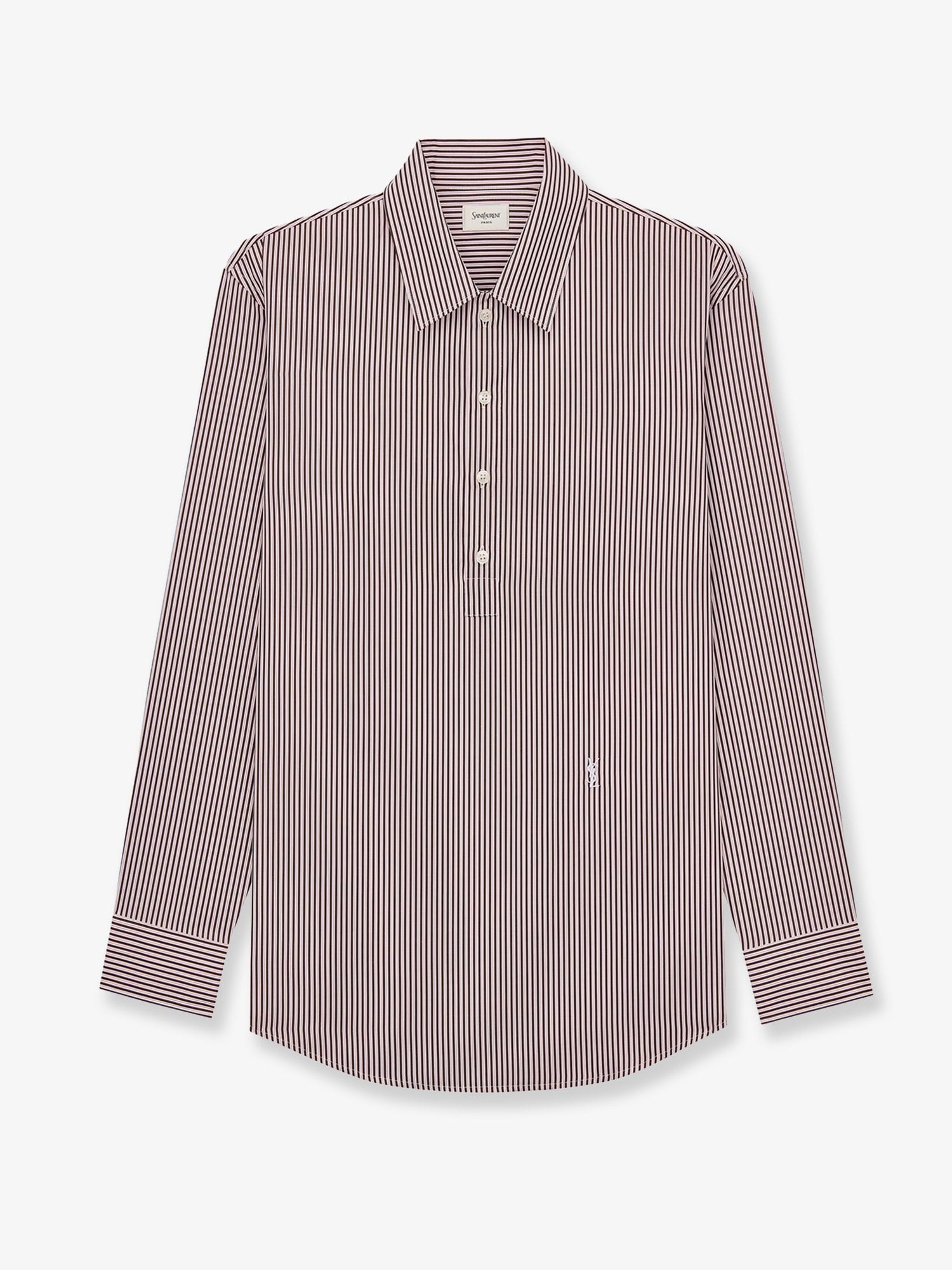 Saint Laurent Men's Cassandre Cotton Shirt White