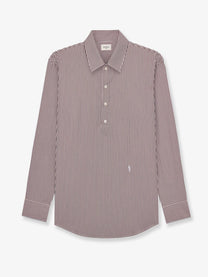 Saint Laurent Men's Cassandre Cotton Shirt White